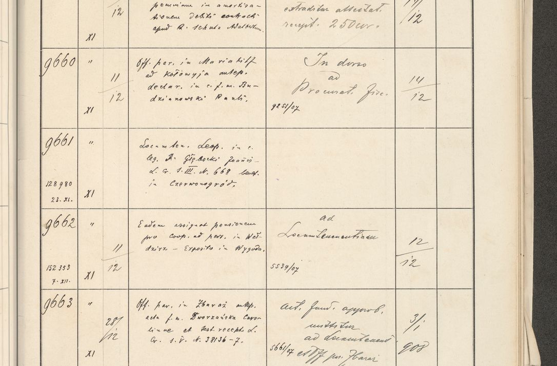 Zdjęcie nr 593 dla obiektu archiwalnego: Protocollum 1907 r.