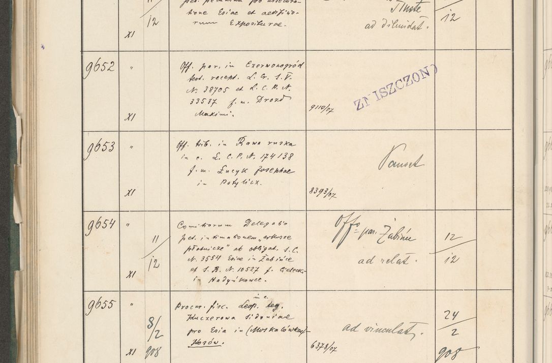 Zdjęcie nr 592 dla obiektu archiwalnego: Protocollum 1907 r.