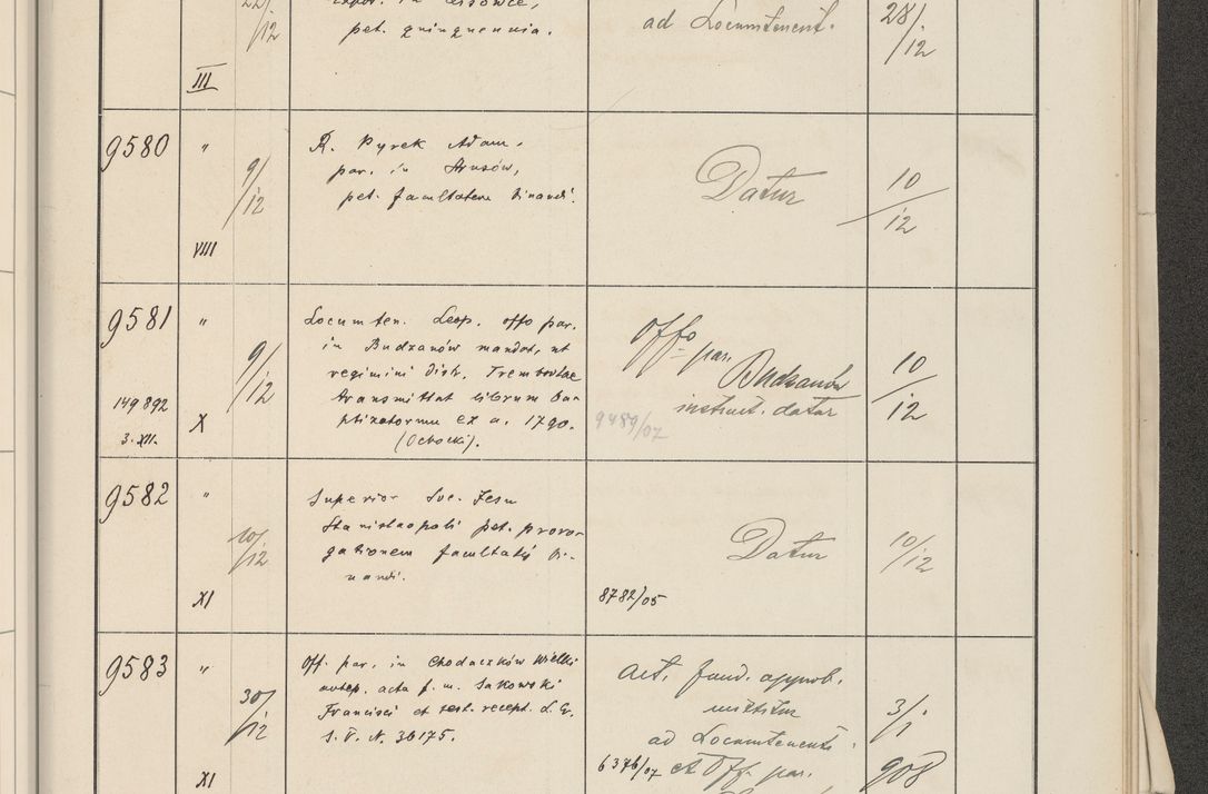 Zdjęcie nr 583 dla obiektu archiwalnego: Protocollum 1907 r.
