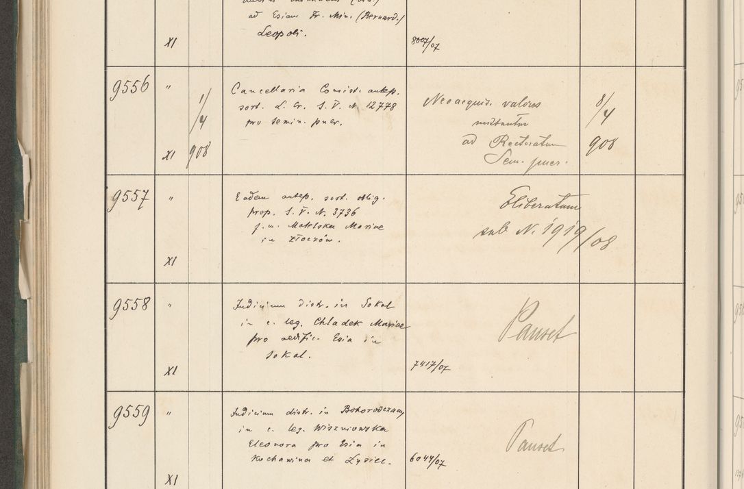 Zdjęcie nr 580 dla obiektu archiwalnego: Protocollum 1907 r.