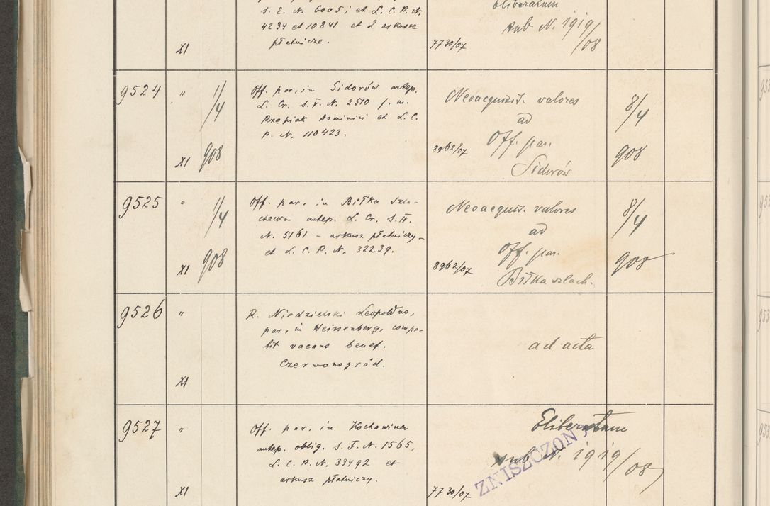 Zdjęcie nr 576 dla obiektu archiwalnego: Protocollum 1907 r.