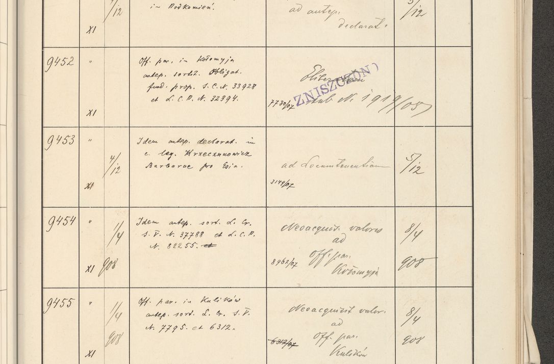 Zdjęcie nr 567 dla obiektu archiwalnego: Protocollum 1907 r.