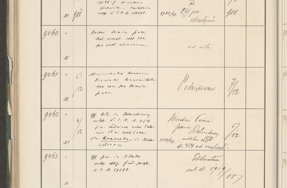 Zdjęcie nr 568 dla obiektu archiwalnego: Protocollum 1907 r.