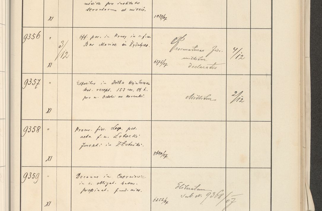 Zdjęcie nr 555 dla obiektu archiwalnego: Protocollum 1907 r.