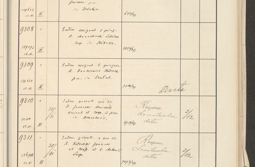 Zdjęcie nr 549 dla obiektu archiwalnego: Protocollum 1907 r.