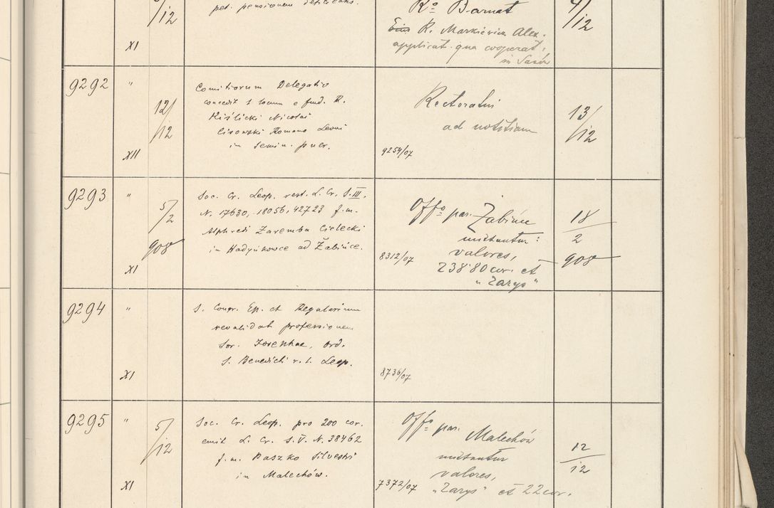 Zdjęcie nr 547 dla obiektu archiwalnego: Protocollum 1907 r.