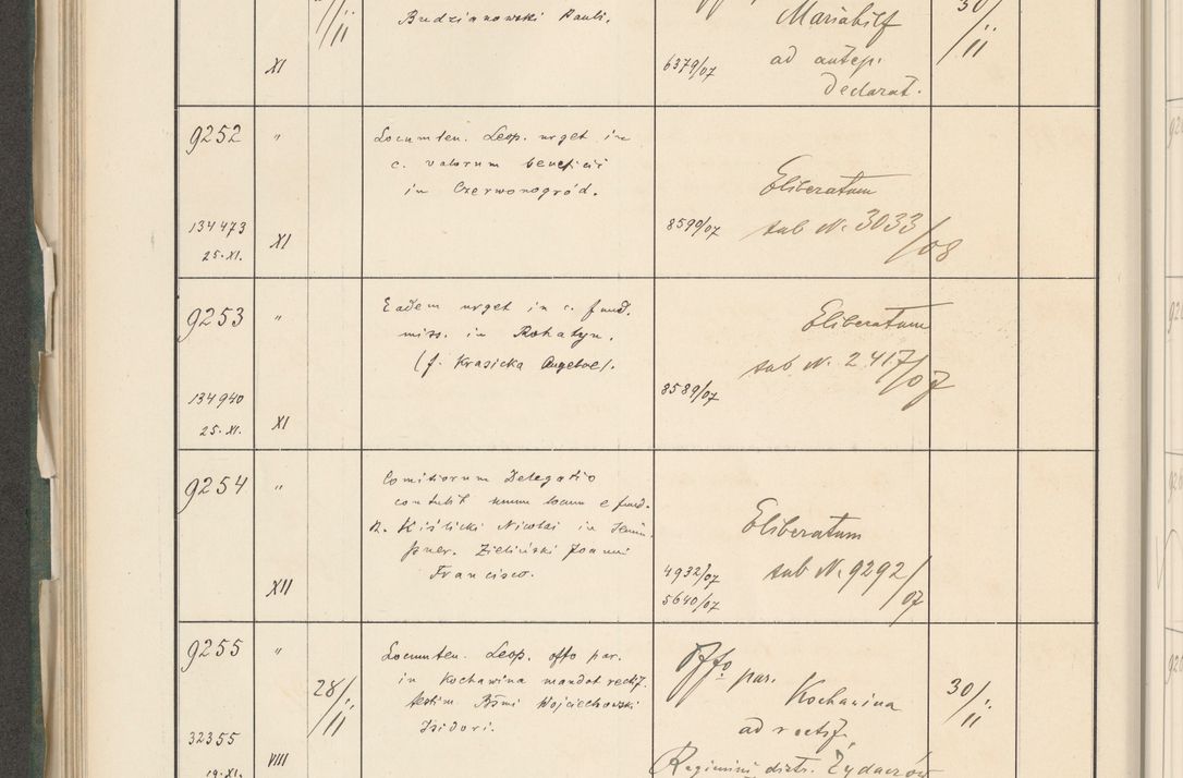 Zdjęcie nr 542 dla obiektu archiwalnego: Protocollum 1907 r.