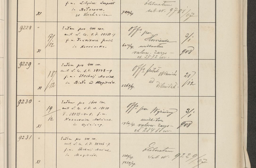 Zdjęcie nr 539 dla obiektu archiwalnego: Protocollum 1907 r.