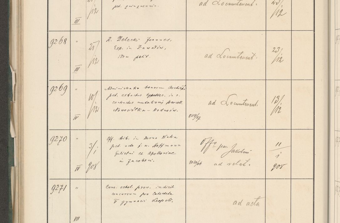 Zdjęcie nr 544 dla obiektu archiwalnego: Protocollum 1907 r.