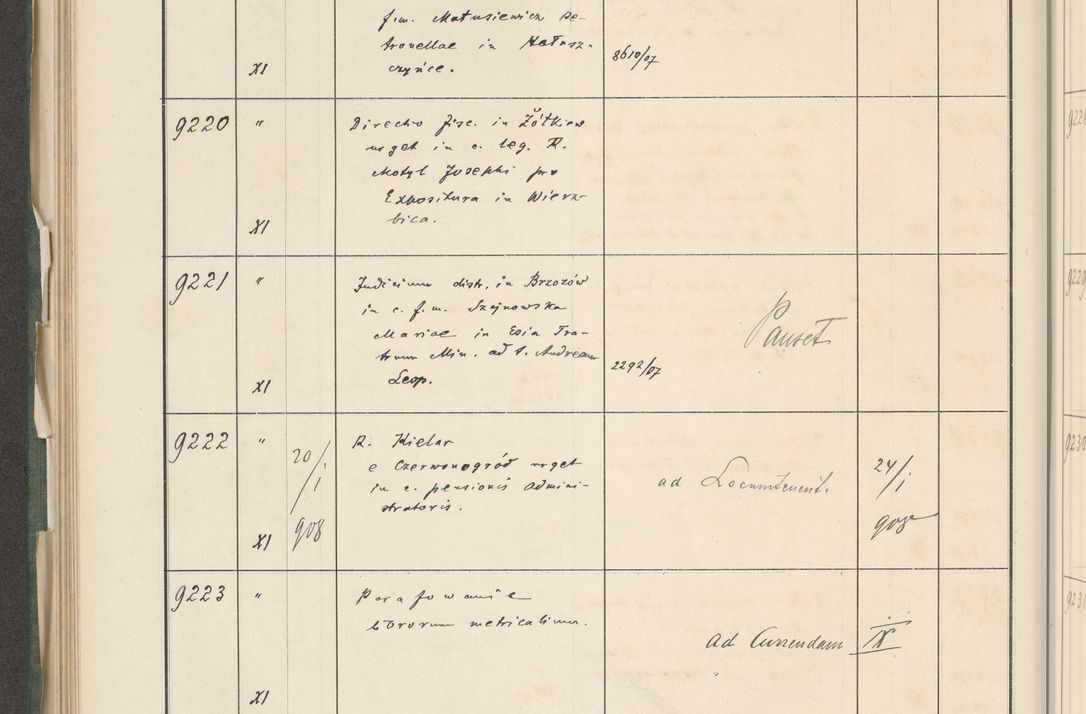 Zdjęcie nr 538 dla obiektu archiwalnego: Protocollum 1907 r.