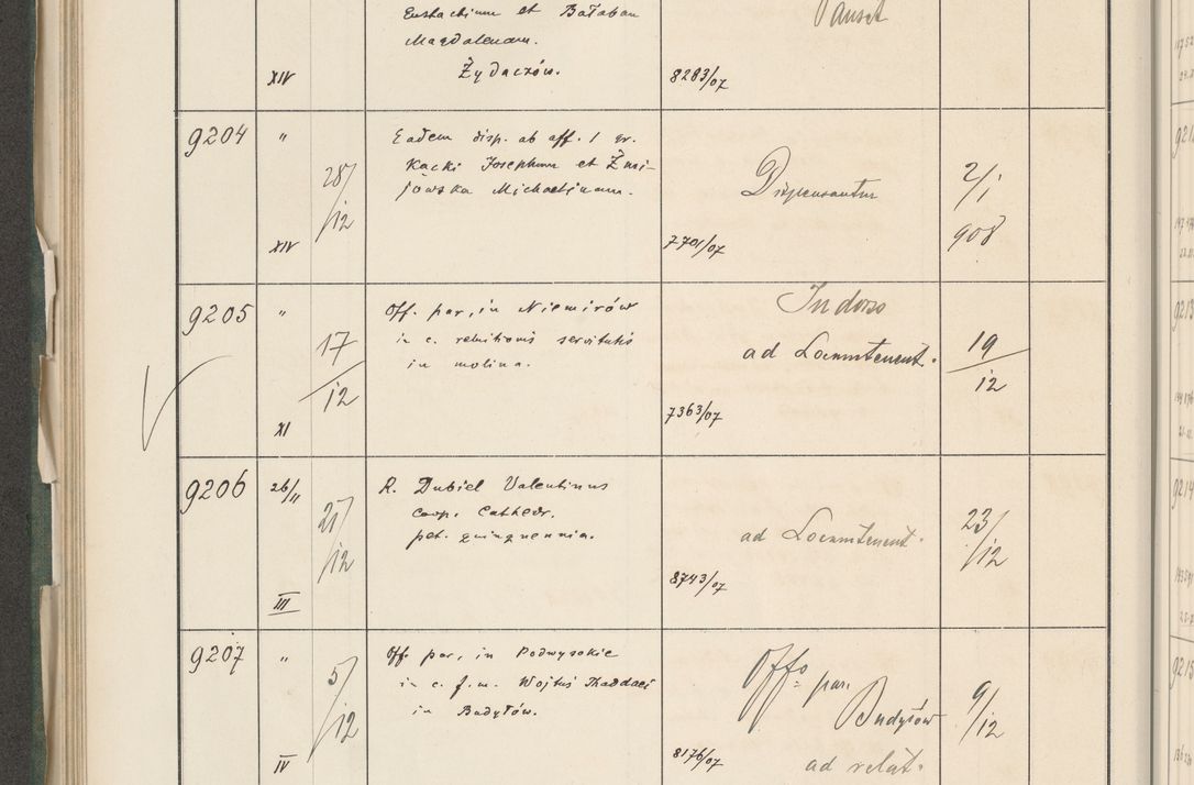 Zdjęcie nr 536 dla obiektu archiwalnego: Protocollum 1907 r.