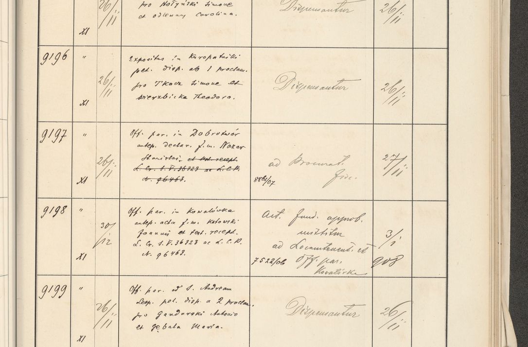 Zdjęcie nr 535 dla obiektu archiwalnego: Protocollum 1907 r.