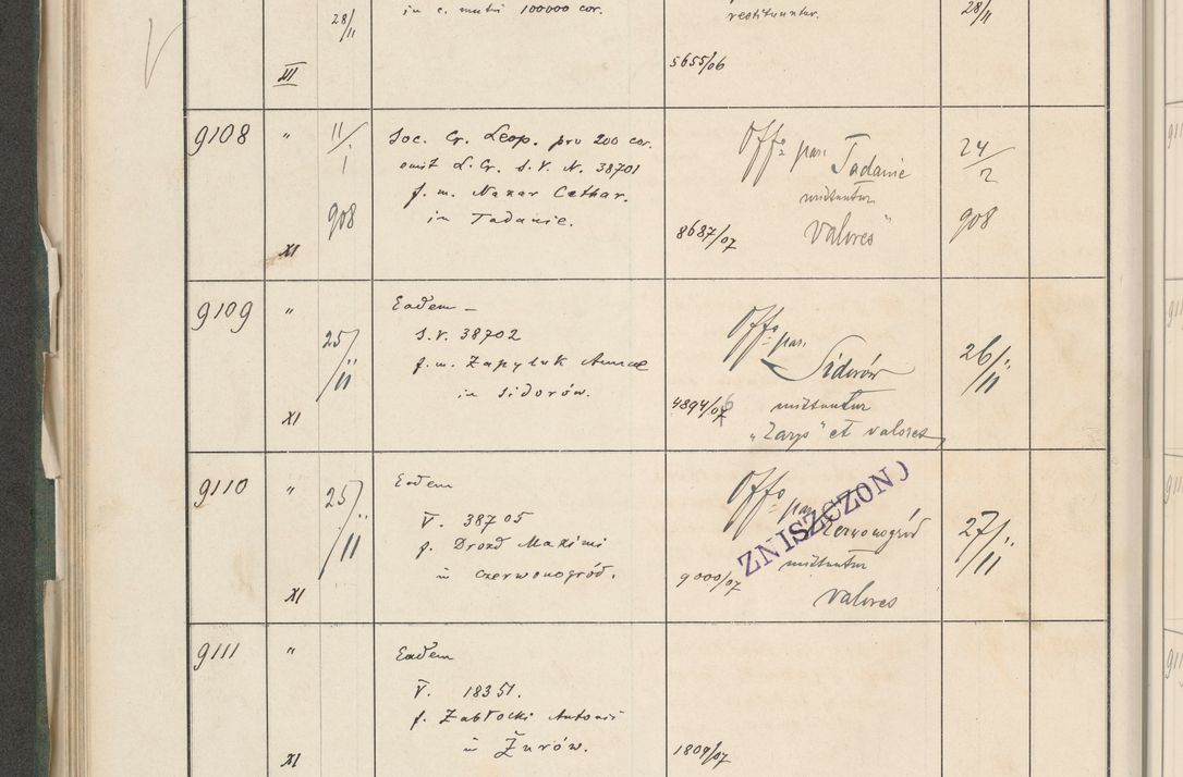 Zdjęcie nr 524 dla obiektu archiwalnego: Protocollum 1907 r.