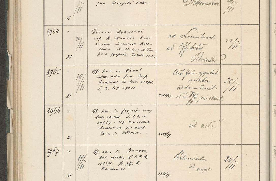 Zdjęcie nr 506 dla obiektu archiwalnego: Protocollum 1907 r.