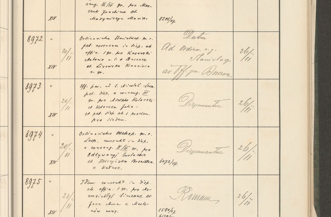 Zdjęcie nr 507 dla obiektu archiwalnego: Protocollum 1907 r.