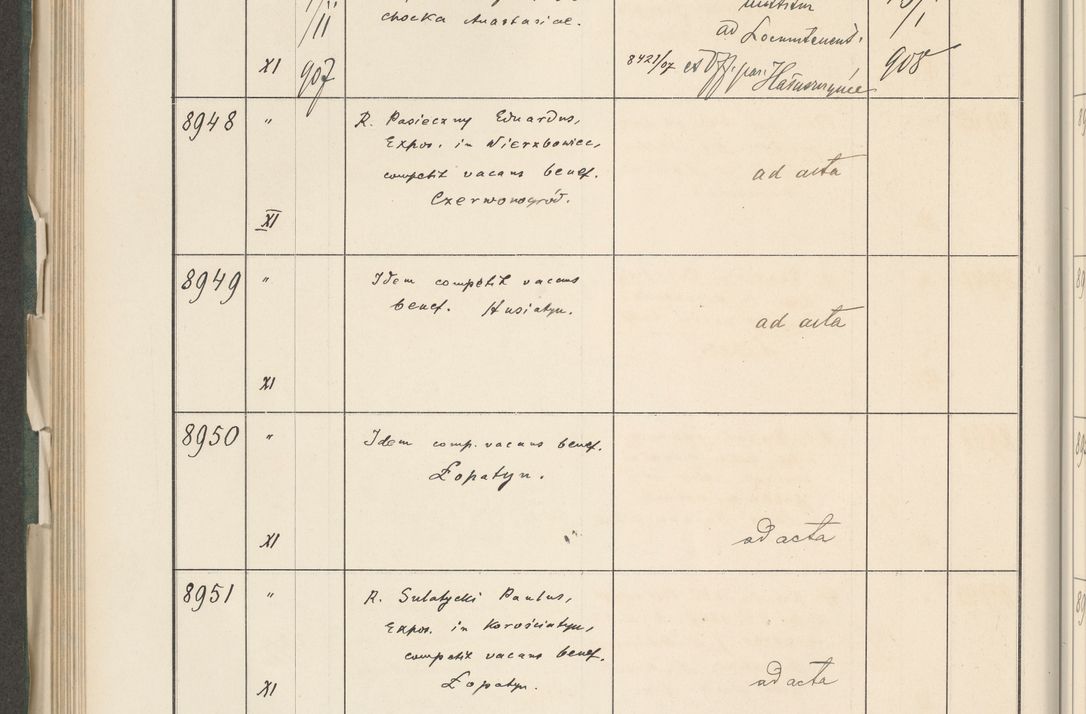 Zdjęcie nr 504 dla obiektu archiwalnego: Protocollum 1907 r.