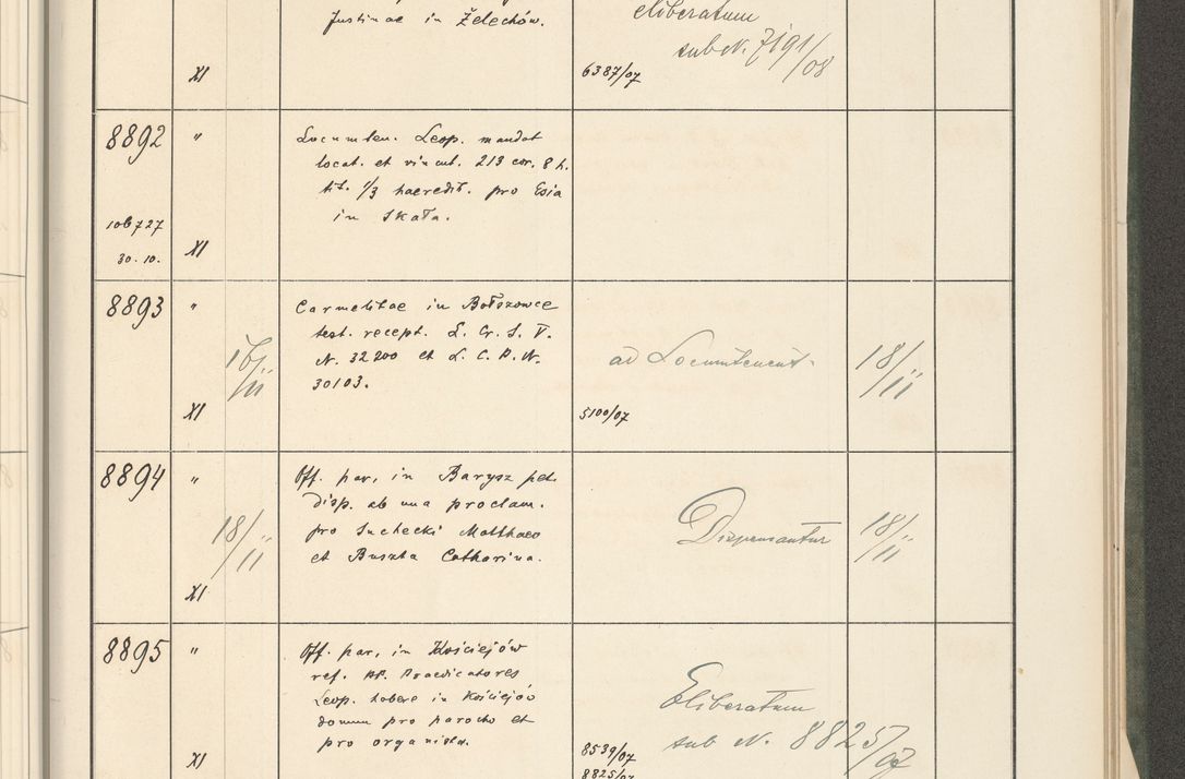 Zdjęcie nr 497 dla obiektu archiwalnego: Protocollum 1907 r.