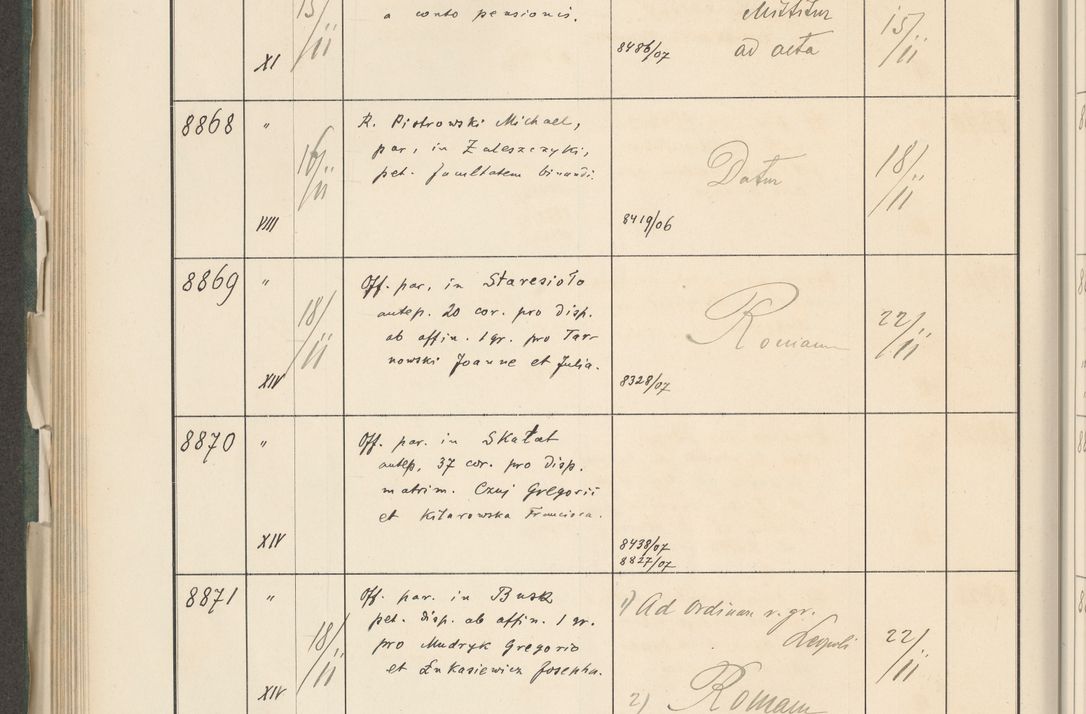 Zdjęcie nr 494 dla obiektu archiwalnego: Protocollum 1907 r.