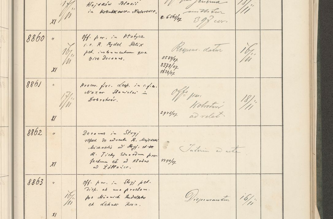 Zdjęcie nr 493 dla obiektu archiwalnego: Protocollum 1907 r.