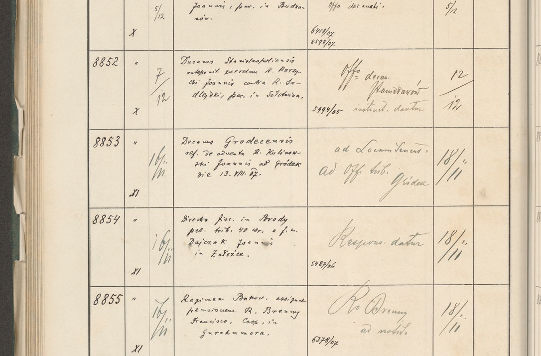 Zdjęcie nr 492 dla obiektu archiwalnego: Protocollum 1907 r.