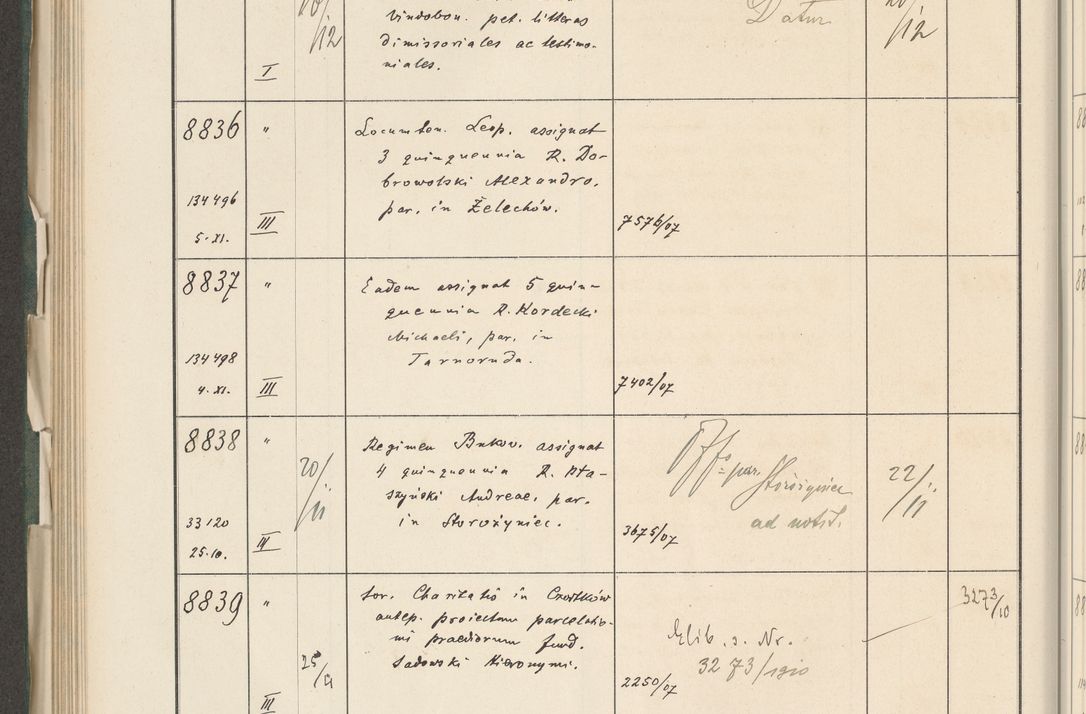 Zdjęcie nr 490 dla obiektu archiwalnego: Protocollum 1907 r.
