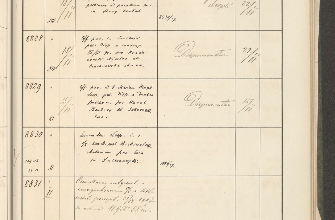 Zdjęcie nr 489 dla obiektu archiwalnego: Protocollum 1907 r.