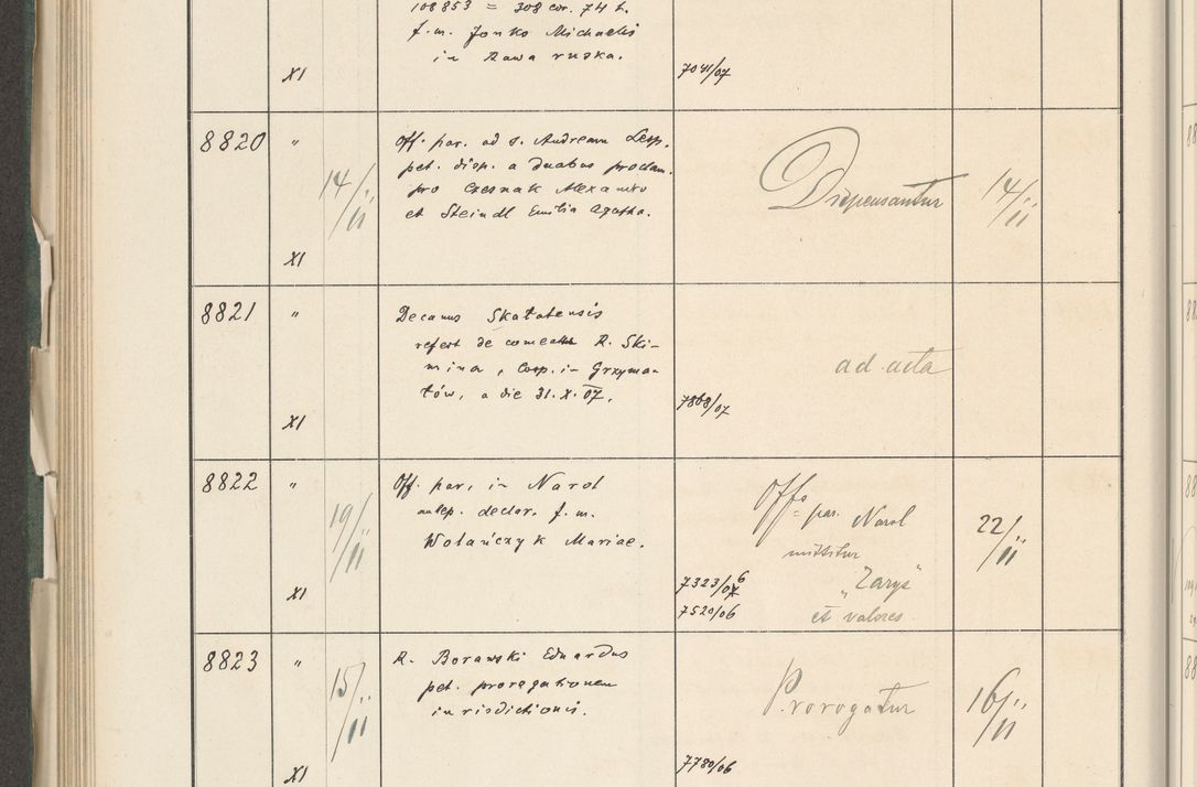Zdjęcie nr 488 dla obiektu archiwalnego: Protocollum 1907 r.