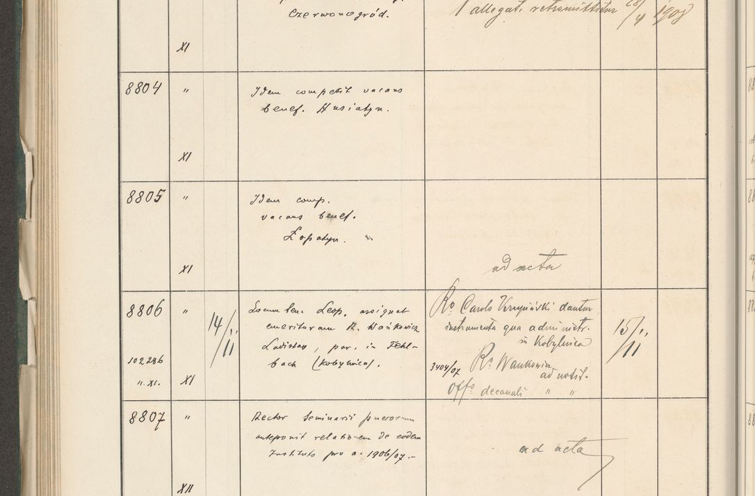 Zdjęcie nr 486 dla obiektu archiwalnego: Protocollum 1907 r.