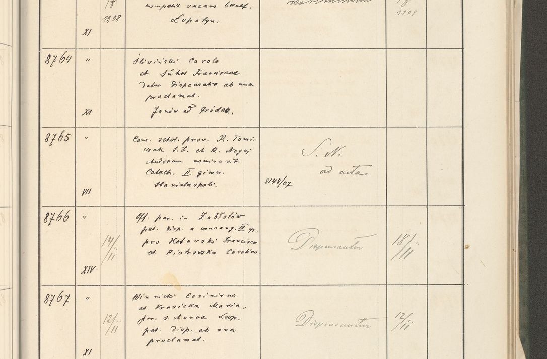 Zdjęcie nr 481 dla obiektu archiwalnego: Protocollum 1907 r.