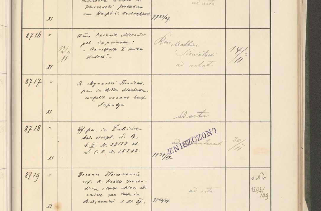 Zdjęcie nr 475 dla obiektu archiwalnego: Protocollum 1907 r.