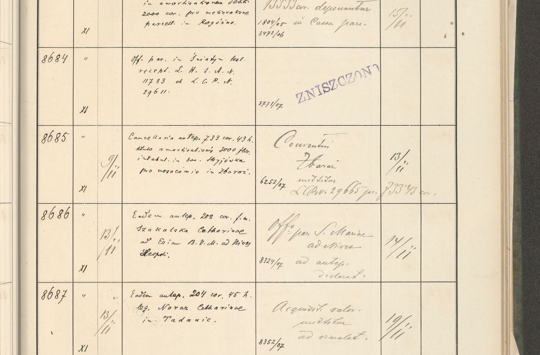 Zdjęcie nr 471 dla obiektu archiwalnego: Protocollum 1907 r.