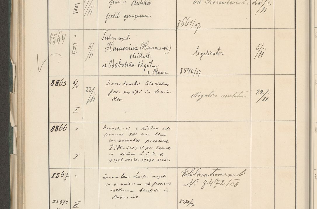 Zdjęcie nr 456 dla obiektu archiwalnego: Protocollum 1907 r.