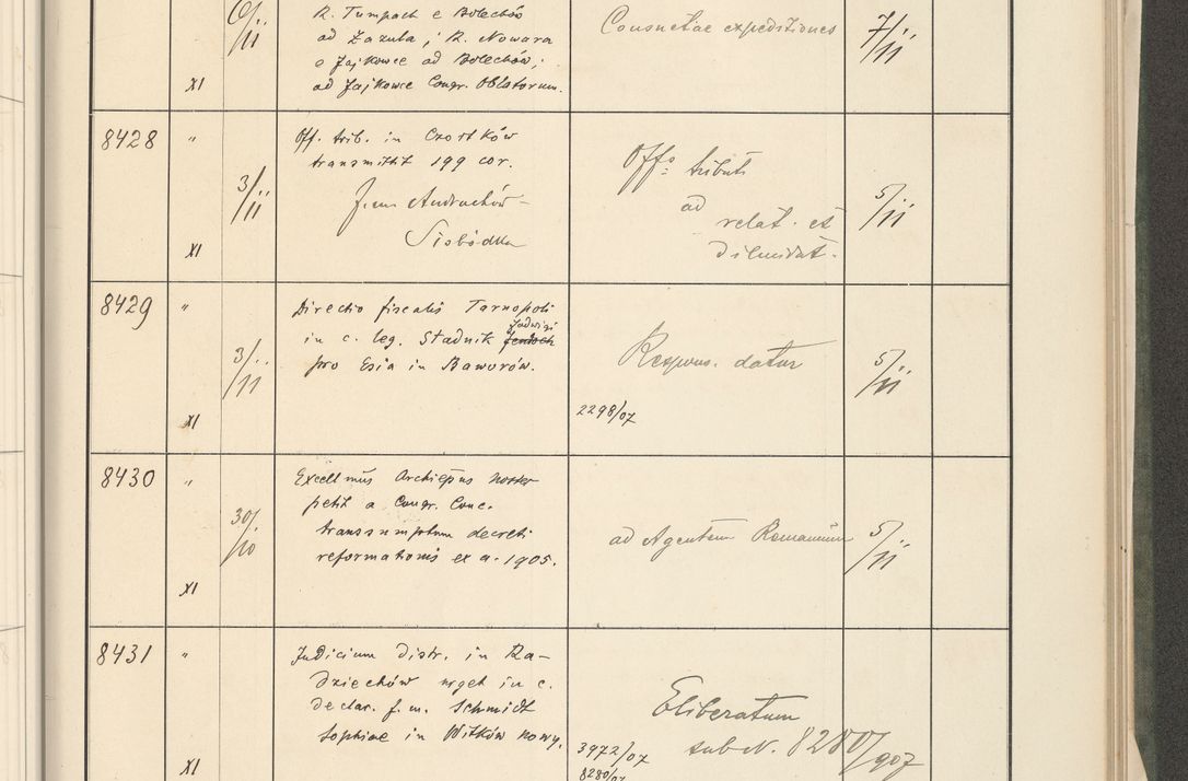 Zdjęcie nr 439 dla obiektu archiwalnego: Protocollum 1907 r.