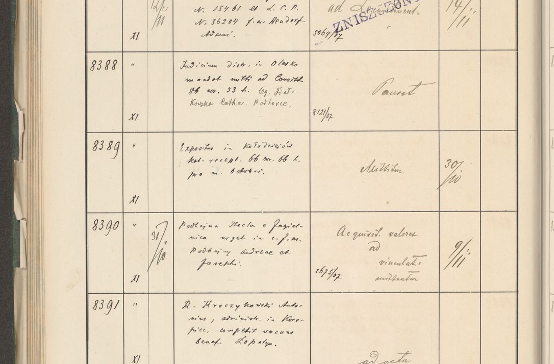 Zdjęcie nr 434 dla obiektu archiwalnego: Protocollum 1907 r.