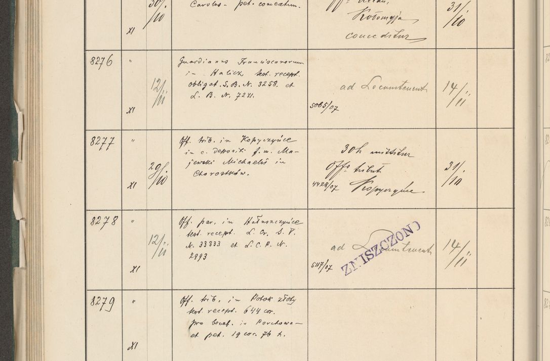 Zdjęcie nr 420 dla obiektu archiwalnego: Protocollum 1907 r.