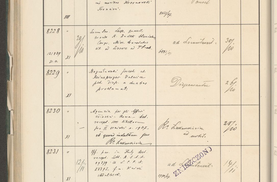 Zdjęcie nr 414 dla obiektu archiwalnego: Protocollum 1907 r.
