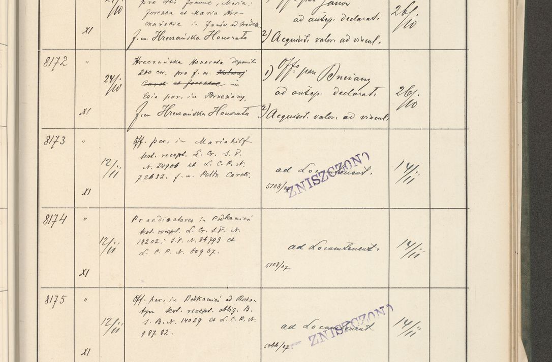 Zdjęcie nr 407 dla obiektu archiwalnego: Protocollum 1907 r.