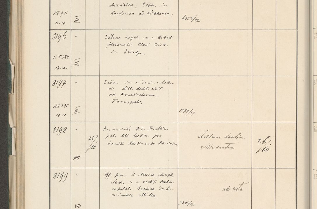 Zdjęcie nr 410 dla obiektu archiwalnego: Protocollum 1907 r.