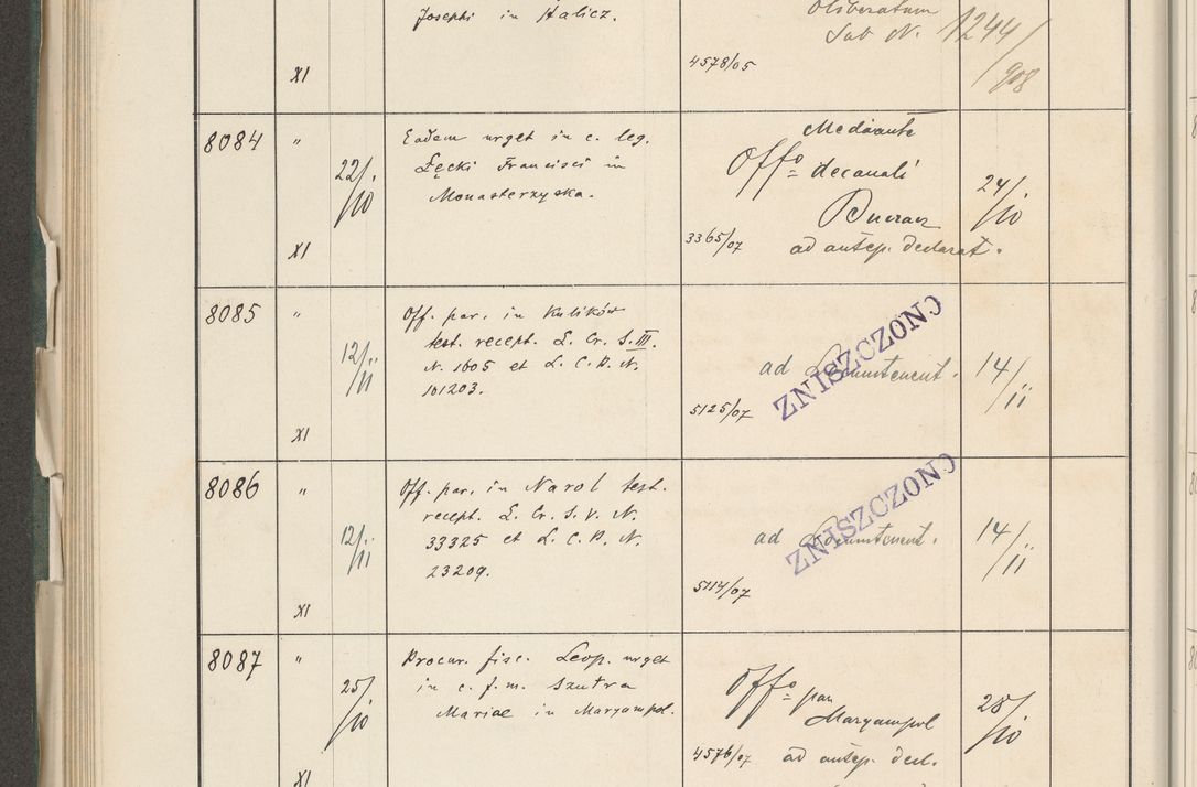 Zdjęcie nr 396 dla obiektu archiwalnego: Protocollum 1907 r.
