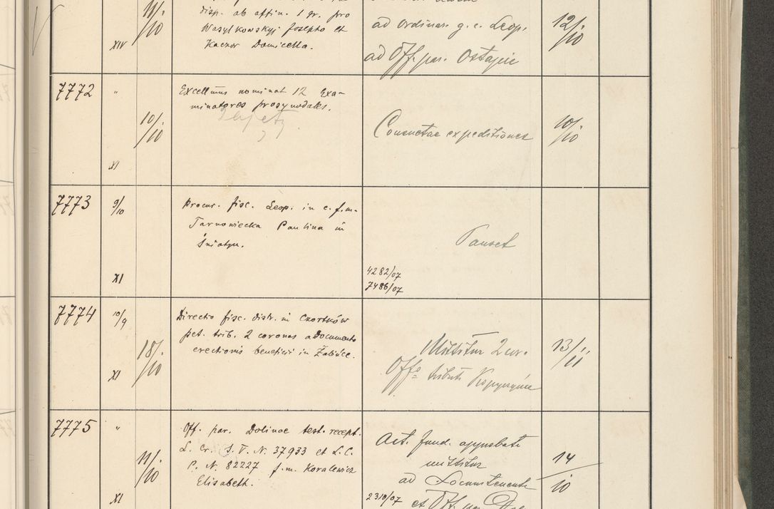 Zdjęcie nr 357 dla obiektu archiwalnego: Protocollum 1907 r.