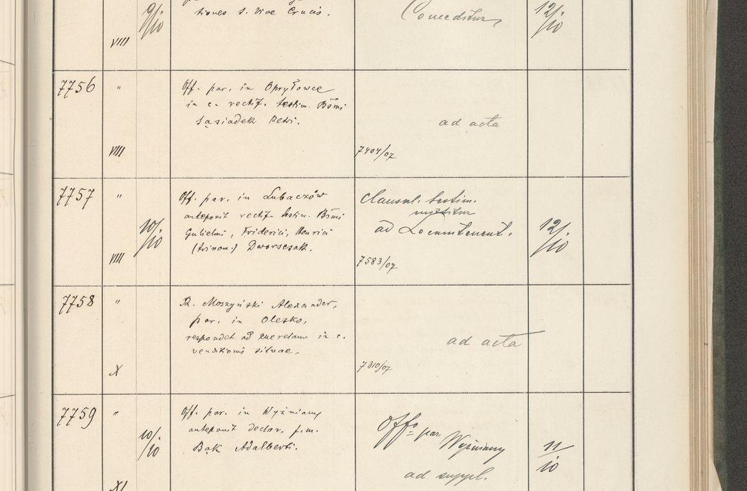 Zdjęcie nr 355 dla obiektu archiwalnego: Protocollum 1907 r.