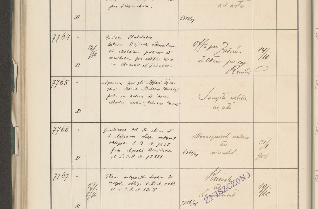 Zdjęcie nr 356 dla obiektu archiwalnego: Protocollum 1907 r.