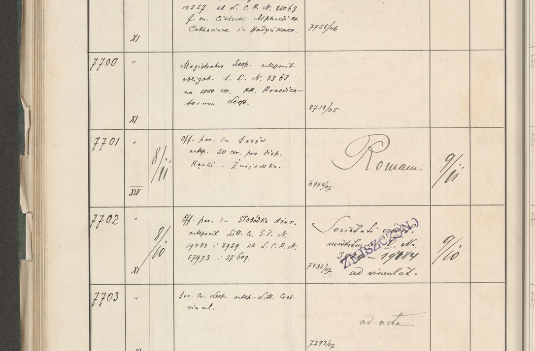 Zdjęcie nr 348 dla obiektu archiwalnego: Protocollum 1907 r.
