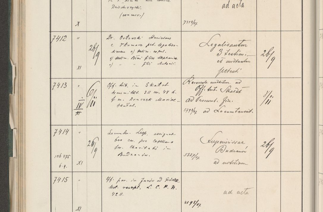 Zdjęcie nr 312 dla obiektu archiwalnego: Protocollum 1907 r.