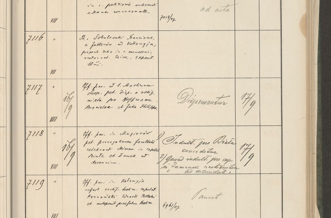 Zdjęcie nr 275 dla obiektu archiwalnego: Protocollum 1907 r.