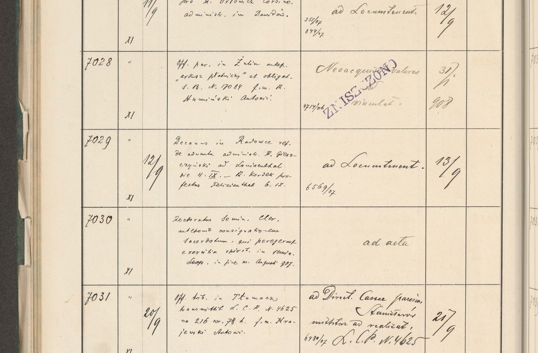 Zdjęcie nr 264 dla obiektu archiwalnego: Protocollum 1907 r.