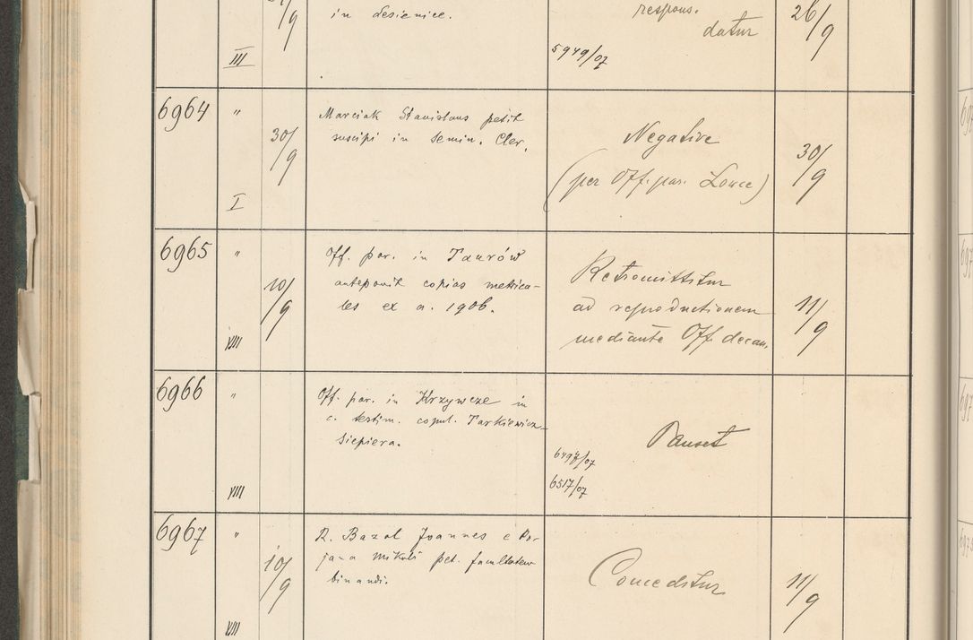 Zdjęcie nr 256 dla obiektu archiwalnego: Protocollum 1907 r.