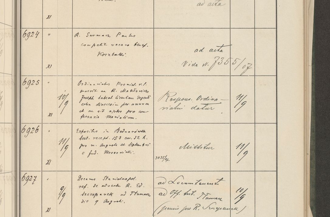 Zdjęcie nr 251 dla obiektu archiwalnego: Protocollum 1907 r.