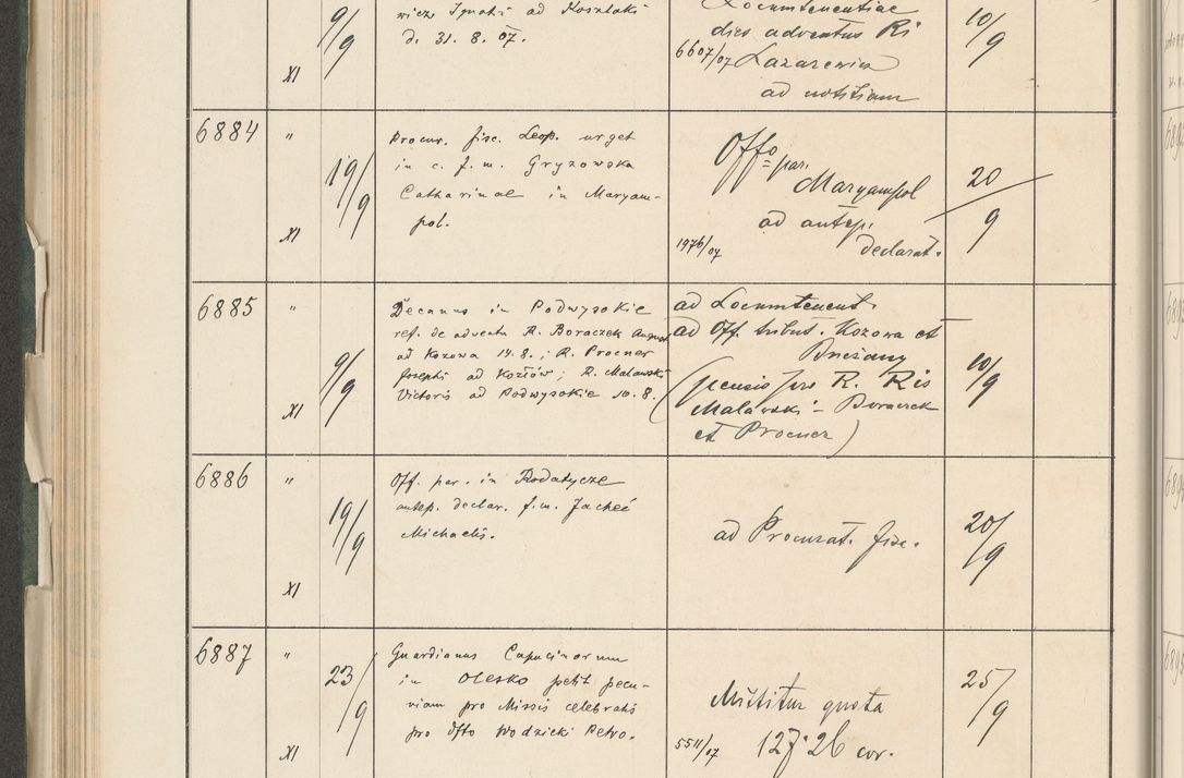 Zdjęcie nr 246 dla obiektu archiwalnego: Protocollum 1907 r.