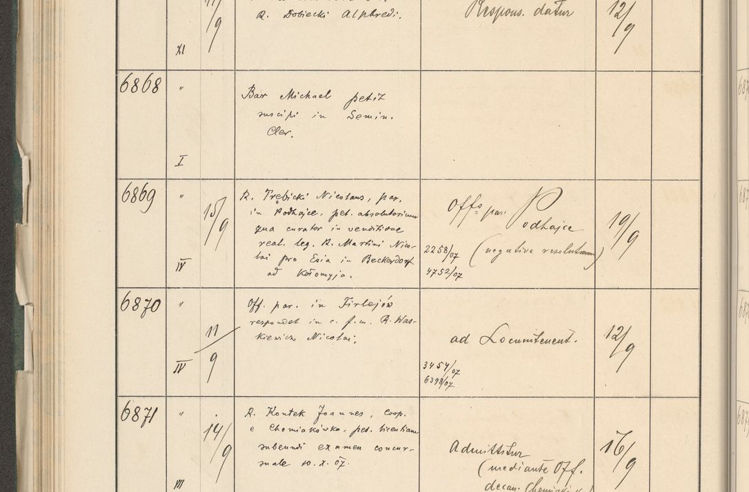 Zdjęcie nr 244 dla obiektu archiwalnego: Protocollum 1907 r.